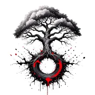 tree of life intertwined tattoo design idea