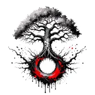 tree of life intertwined tattoo design idea