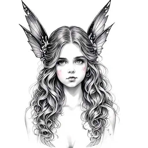 Faye, faires daughter tattoo design idea