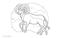 the constellation of the zodiac sign Aries tattoo design idea