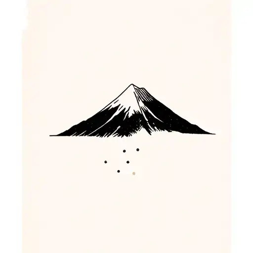 Fuji mountain omamori tattoo design idea