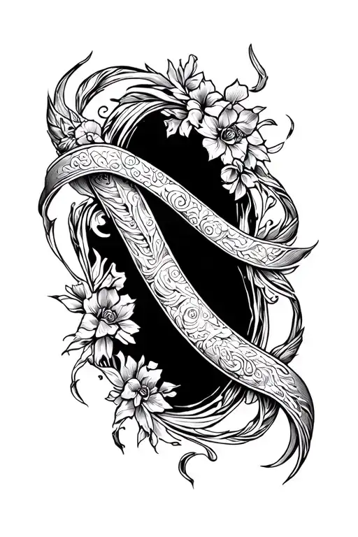 sketch of a long white tattoo on a black background tattoo design idea