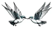 two swallows tattoo design idea