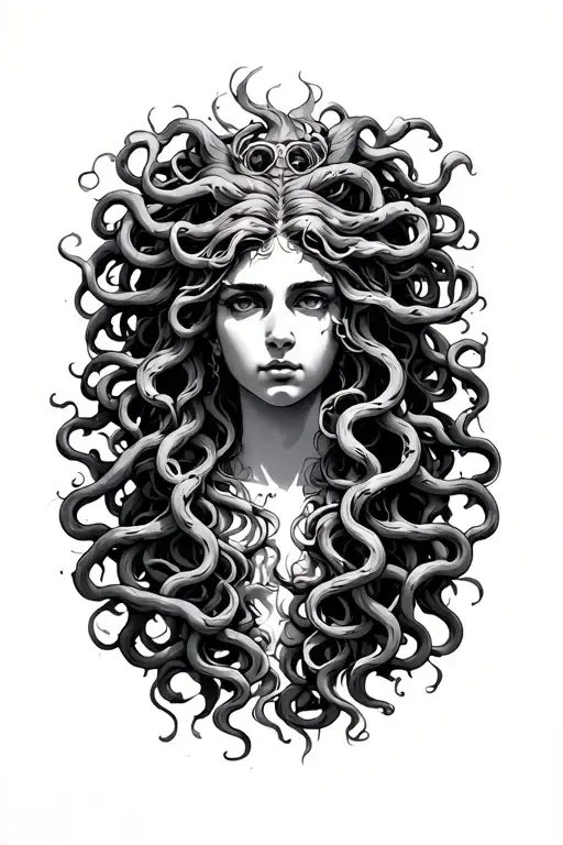 medusa greek mythology tattoo design idea