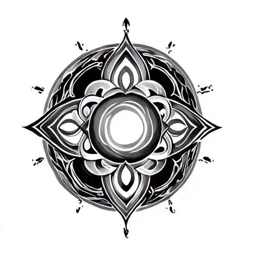 middle chest tattoo infinity chakra tattoo design idea