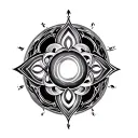 middle chest tattoo infinity chakra tattoo design idea