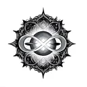 middle chest tattoo infinity chakra tattoo design idea