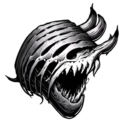 Rib tattoo design idea