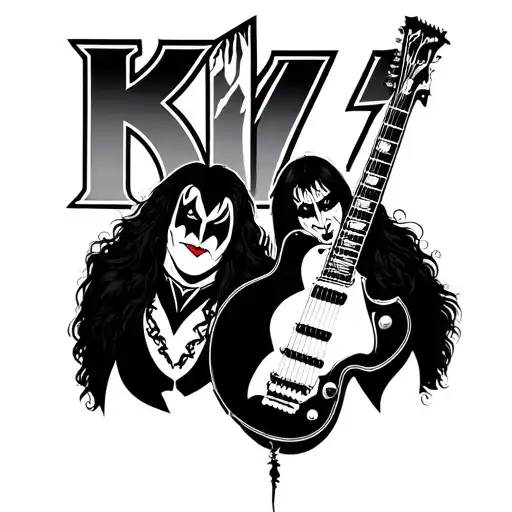 Kiss rock band tattoo design idea