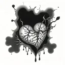 Broken heart tattoo design idea