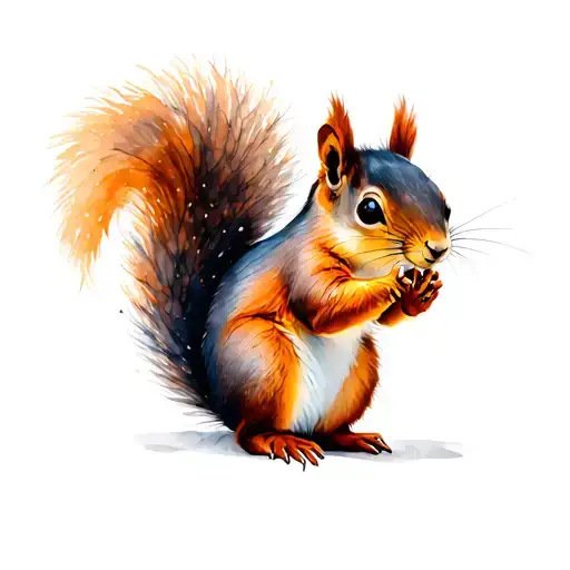 Squirrel tattoo design idea