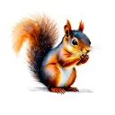 Squirrel tattoo design idea