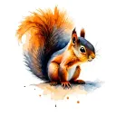 Squirrel tattoo design idea