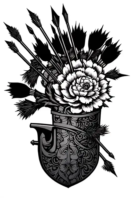 quiver full of arrows tattoo design idea