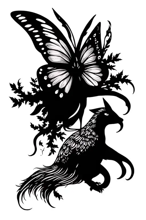 fairy forest hidden magical animals sleeve tattoo tattoo design idea