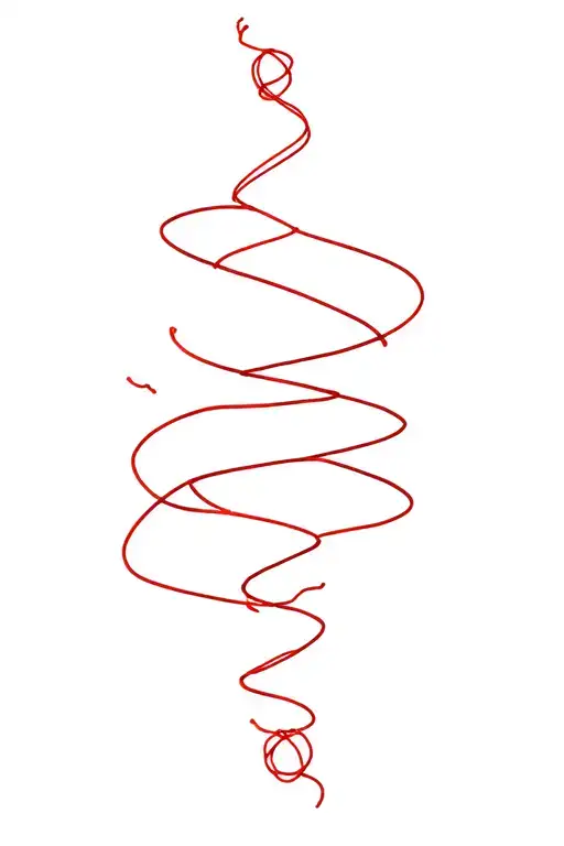 red string theory interwoven tattoo design idea