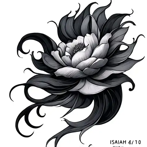 Isaiah 41:10 flowing tattoo design idea