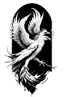 phoenix rising from the ashes tattoo design idea