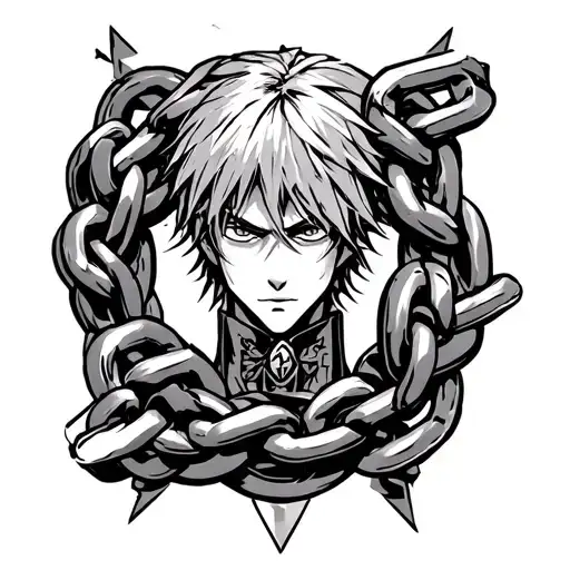 Kurapika Judgement Chain tattoo design idea
