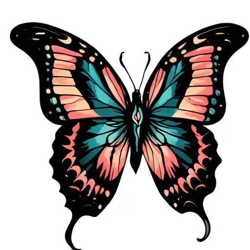 butterfly ashok tattoo design idea