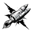 Rocket tattoo design idea