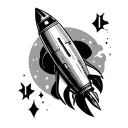 Rocket tattoo design idea