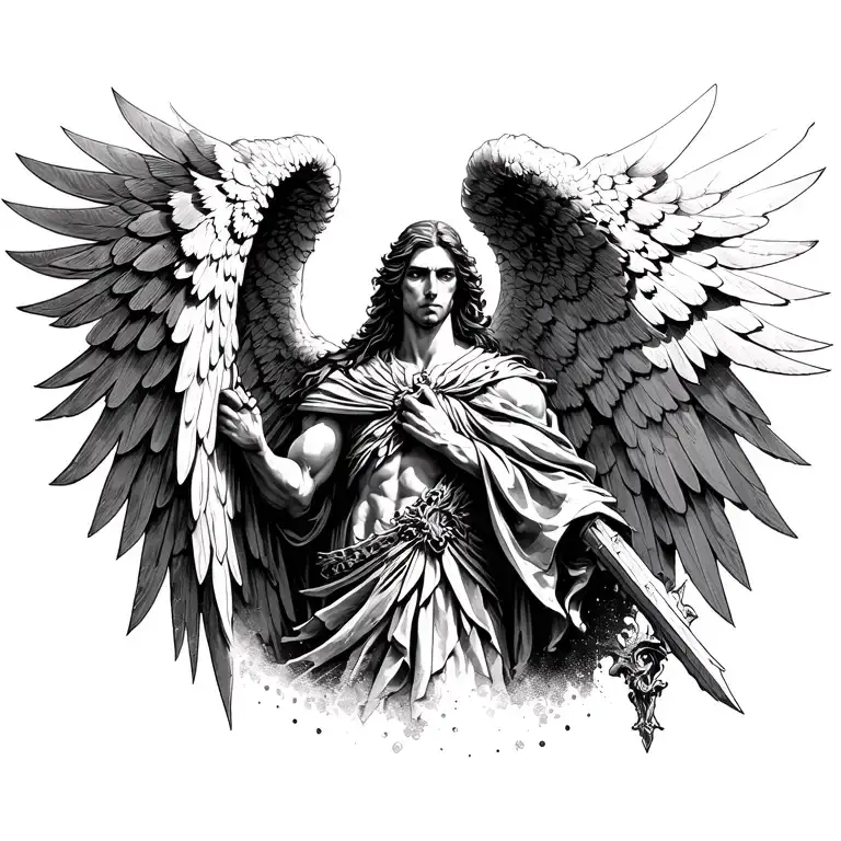 archangel uriel tattoo design idea