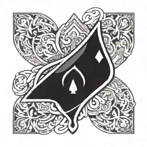 ace of spades with an infinity symbol ace melting into infinity for over eyebrow and temple tattoo design idea