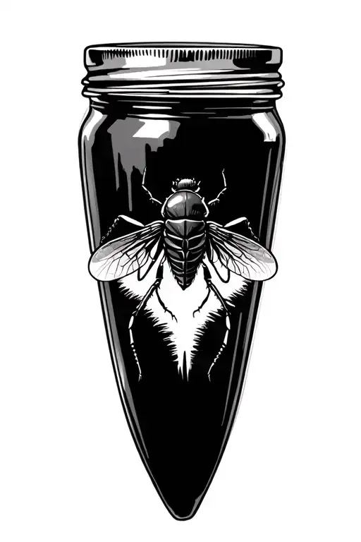 Jar of flies  tattoo design idea
