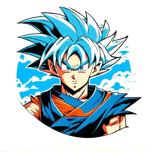 goku ultra instinct tattoo design idea