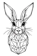 hare polygon tattoo design idea