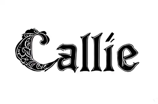 "Callie" tattoo design idea