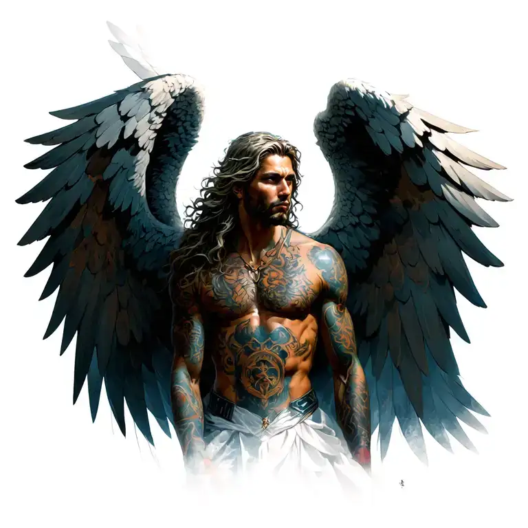 archangel uriel tattoo design idea