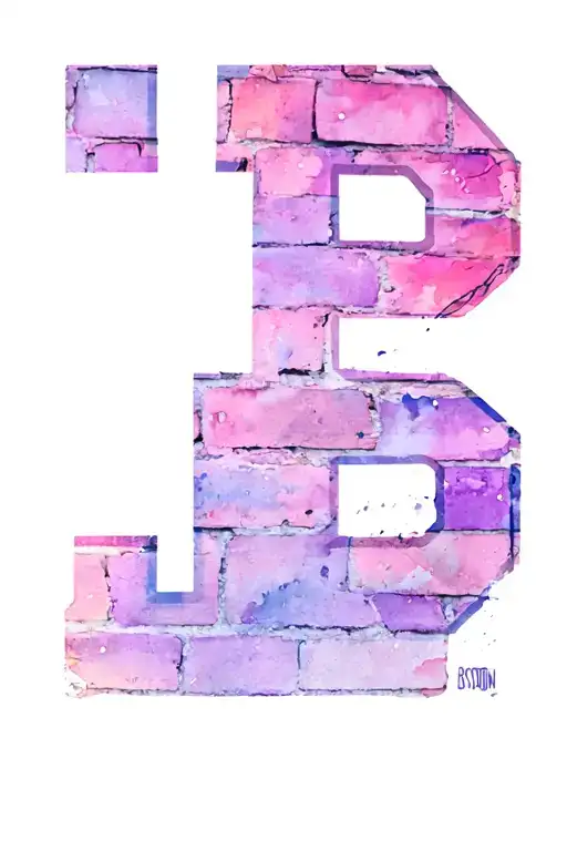 Boston bruins logo spray painted on brick wall tattoo design idea