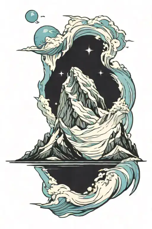 perito moreno glacier tattoo design idea