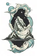 perito moreno glacier tattoo design idea