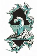 perito moreno glacier tattoo design idea