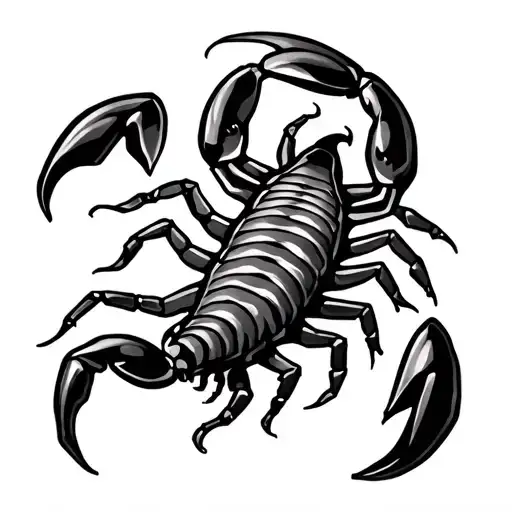 tribal scorpion  tattoo design idea