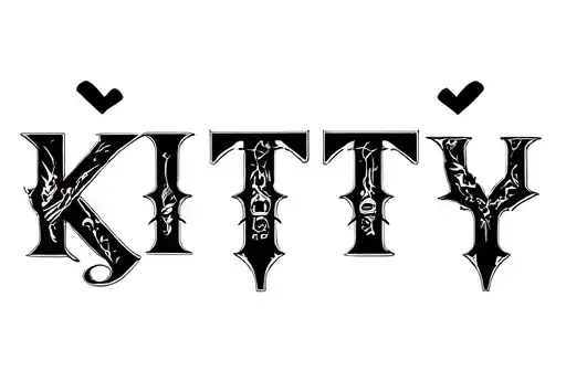 "Kitty" tattoo design idea