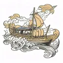 Thai speed boat tattoo design idea
