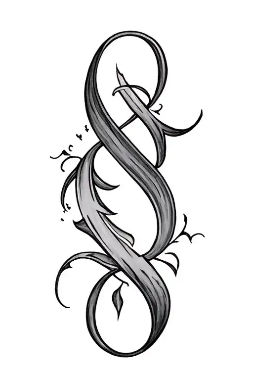 Cursive N tattoo design idea