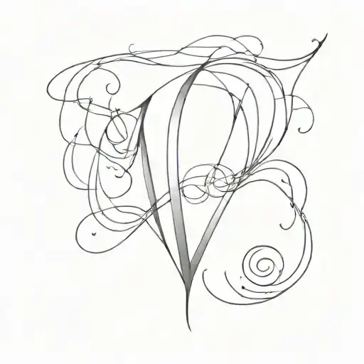 inicial N N letter tattoo design idea