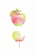 bitten apple tattoo design idea