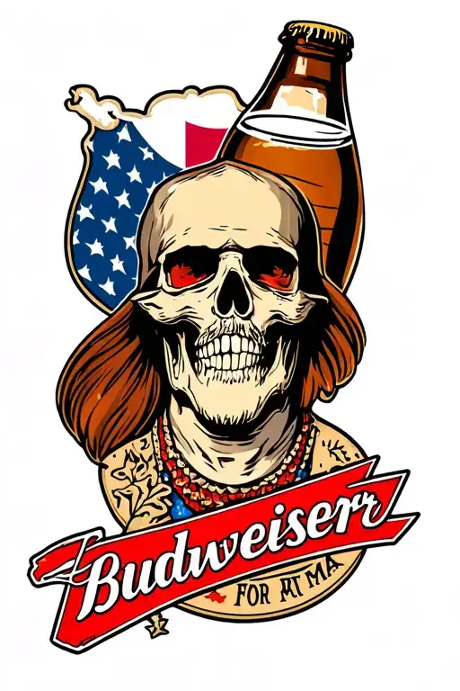 budweiser memorial for ma redneck  tattoo design idea