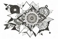 bohemian abstract mandala tattoo design idea