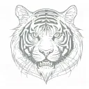 Tiger head tattoo design idea