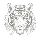 Tiger head tattoo design idea