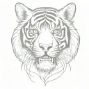 Tiger head tattoo design idea