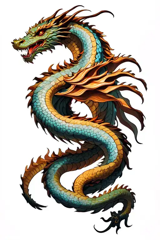 Dragon Wrapped Around Arm Sleeve tattoo tattoo design idea