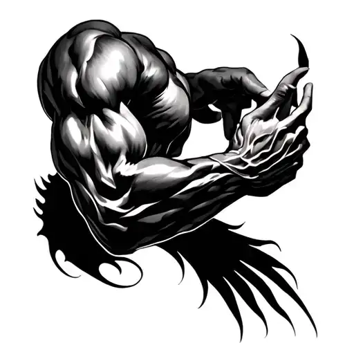 Meander Arm sleeve that outlines arm muscle definition  tattoo design idea